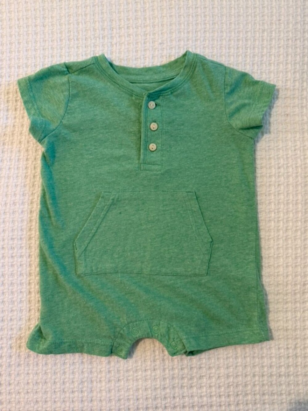 Primary Baby Green Unisex Romper